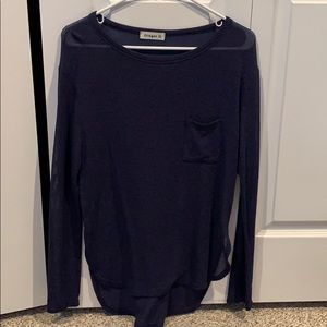 navy blue long sleeve. super comfortable. small.